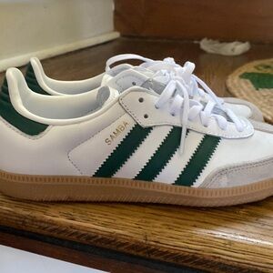 Adidas samba green and white